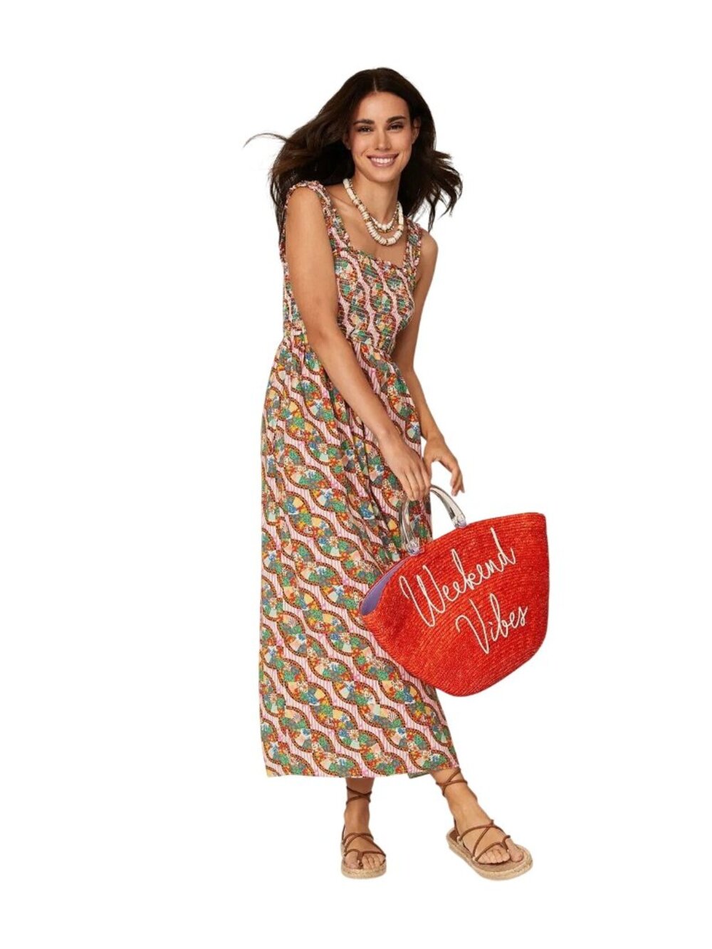RHODE Printed Maggie Dress in Small Womens Maxi Long